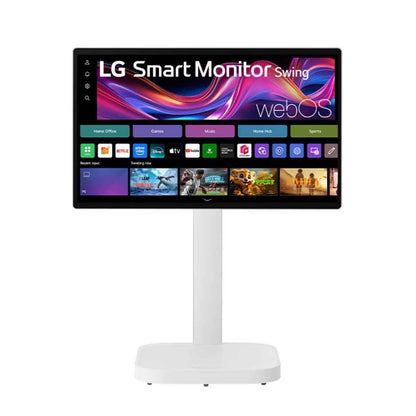 LG Smart Monitor Swing, 32" IPS Display, 4K UHD Resolution, 60Hz Refresh Rate, 5ms (GtG) Response Time, AirPlay 2, Screen Share, Bluetooth, WebOS, White