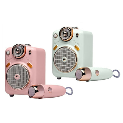 Divoom Fairy-OK Portable Bluetooth Speaker, 7 Voice Modes, Mini Microphone, 10W Output Louder Sound, 2000mAh for 6 Hours, Bluetooth 5 Connectivity, Pink, Green