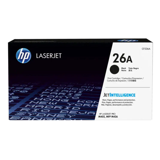 HP 26A Black Original LaserJet Toner Cartridge (~3,100 Pages)