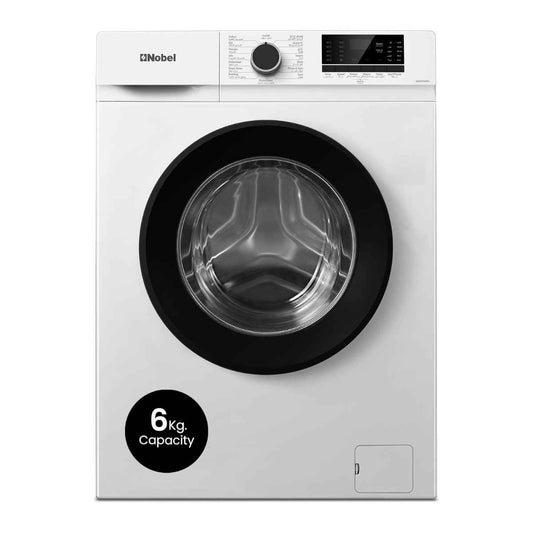 Nobel NWM760RH  6kg Front Load Washer White Color, 1000RPM, 15 Programs
