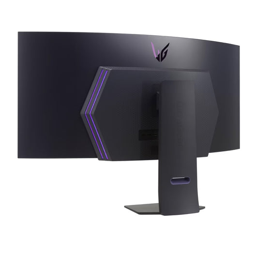 LG 45GS95QE 45" Curved Monitor WQHD (3440 x 1440) OLED 240Hz 0.03ms AMD FreeSync Premium Pro, NVIDIA G-Sync HDR10 HDMI 2.1 DisplayPort Tilt, Height, Swivel Adjustable Stand, Black