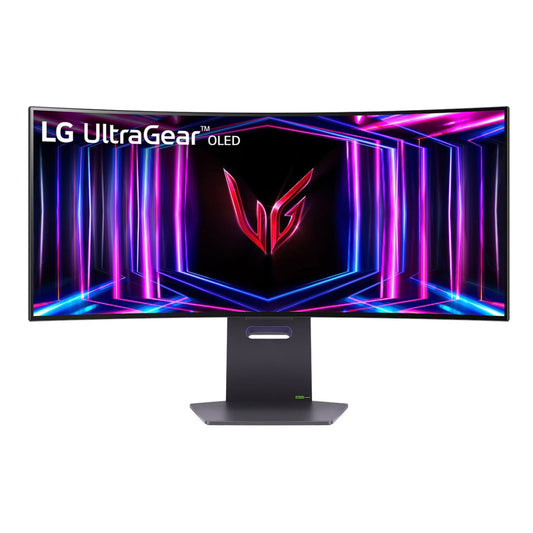 LG 34GS95QE 34" Curved Monitor WQHD (2560 x 1440) OLED 240Hz 0.03ms AMD FreeSync NVIDIA G-Sync HDR10 HDMI 2.1, DisplayPort 1.4, USB 3.0 Ports Swivel Stand, Black