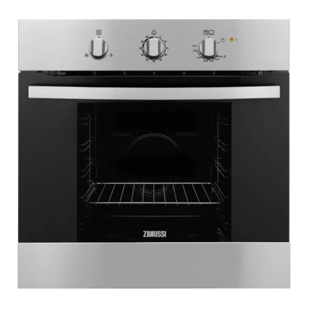 Zanussi Built-In Gas Oven ZQENG1X1 — 60 cm Gas-Powered Built-In Oven (Black/Stainless Steel)