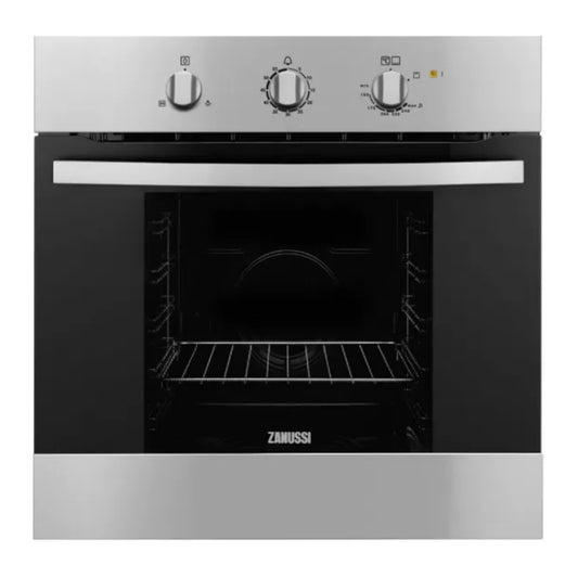 Zanussi Built-In Gas Oven ZQENG1X1 — 60 cm Gas-Powered Built-In Oven (Black/Stainless Steel)